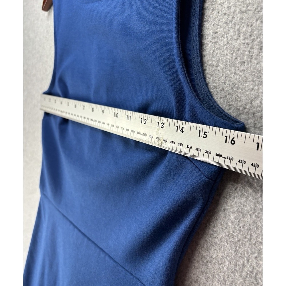 Gap Royal Blue Fit and Flare Ponte Flutter Hem Dress Size 2 Stretch Classic Chic - Picture 11 of 13